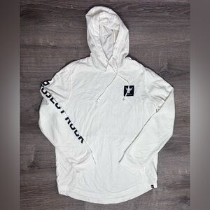 NWOT Under Armour Mens M Ivory Black Project Rock Terry Hoodie Pullover